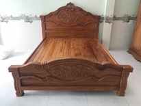 Giường ngủ Ba Của đậm