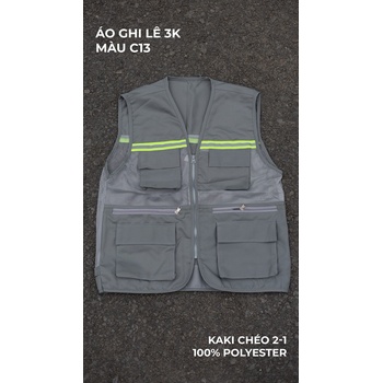 Áo ghi lê kỹ sư 6 túi màu xám nhạt chính hãng GAKVN