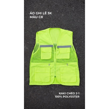 Áo ghi lê kỹ sư 6 túi màu chuối chói chính hãng GAKVN