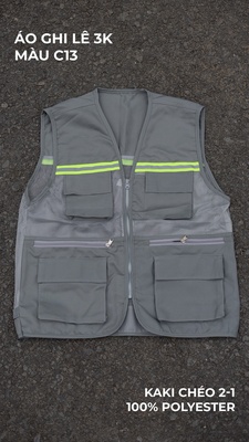 Áo ghi lê kỹ sư 6 túi màu xám nhạt chính hãng GAKVN